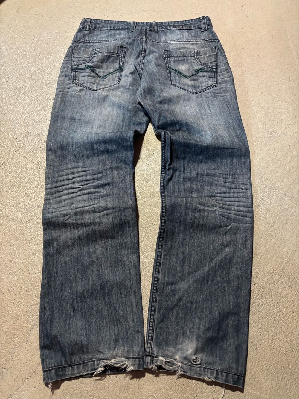South Pole Men's Faded Blue Relaxed Fit Jeans